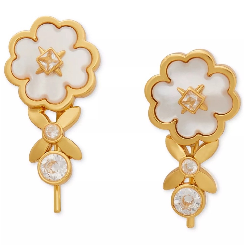 Kate Spade ♠️ Gold-Tone Mother Of Pearl Drop Earrings NWT